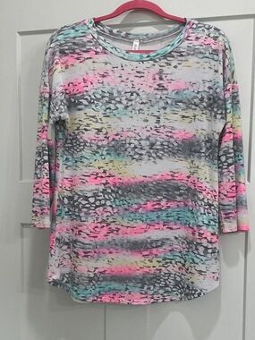 Scarlett Multicolor animal print 3/4 length Sleeve Top